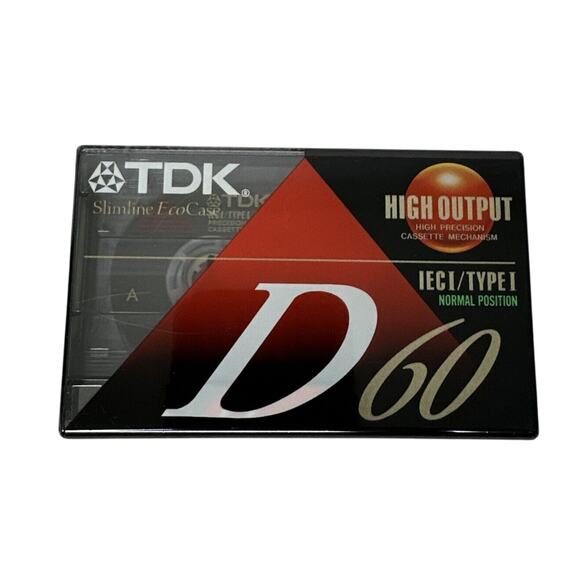 TDK D60 High Output IEC1/Type 1 Cassette Tapes Lot of 6 New Sealed - Picture 2 of 3